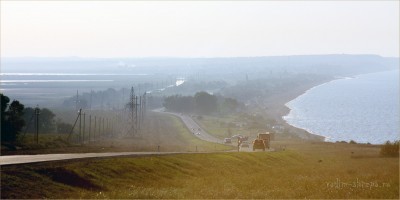 вид на тамань от голубицкого маяка