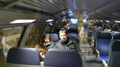 в электричке на пути в берлин на втором этаже