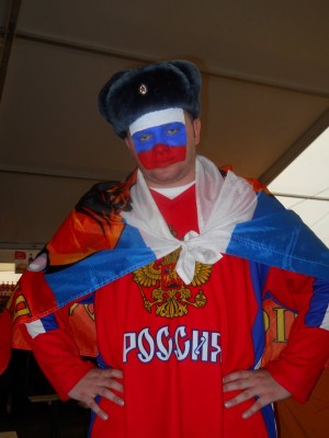 Боевая раскраска перед битвой с Канадой