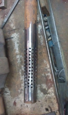 жаростойкая труба от котла: диам. нар. 50мм, 120 отв. по 7мм на длине 160мм